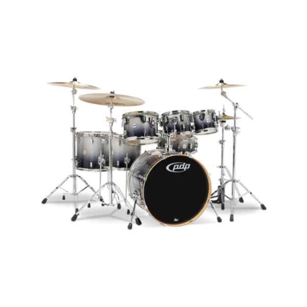 Bateria acustica 7 piezas silver to black fade l PDP-0