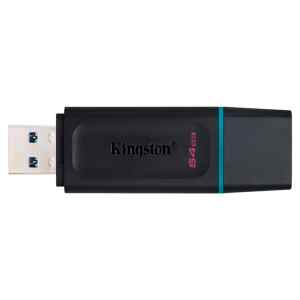 Kingston DataTraveler Exodia – Unidad flash USB – 64 GB – USB 3.2 Gen 1 – negro con turquesa