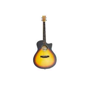 Guitarra acustica amarillo con borde negro l LIVERPOOL
