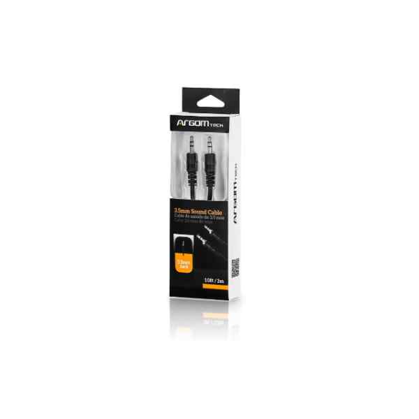 Cable de audio 3.5mm 3 metros negro l ARGOM-26953