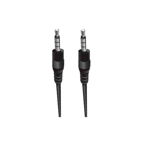 Cable de audio 3.5mm 1 metro negro l ARGOM-0