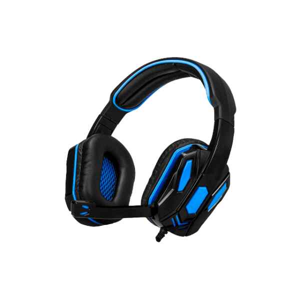Audifonos tipo headset con microfono azul-negro l ARGOM-27107