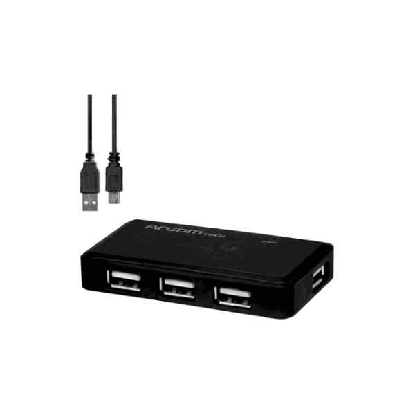 Hub 4-puertos usb 2.0 negro l ARGOM-0