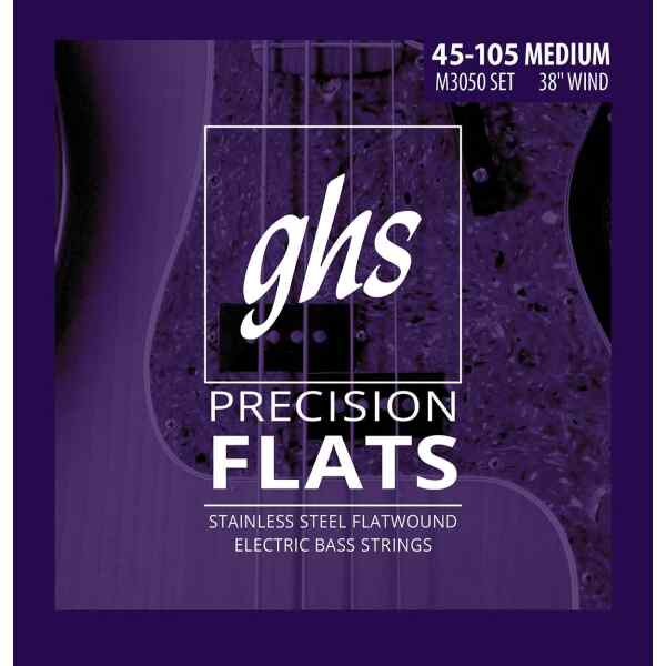 Set 4 cuerdas para bajo Precision Flatwound | M3050 SET – GHS Set 4 cuerdas para bajo Precision Flatwound | M3050 SET – GHS