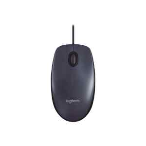 Logitech M100 – Ratón – diestro y zurdo – óptico – 3 botones – cableado – USB – negro