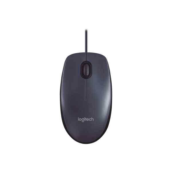 Logitech M100 – Ratón – diestro y zurdo – óptico – 3 botones – cableado – USB – negro