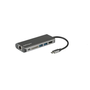 StarTech.com Adaptador Multipuertos USB-C con HDMI o VGA y Cable de Conexión Largo – Mini Docking Station USB Tipo C con Lector SD (DKT30CHVAUSP) – Estación de conexión – USB-C – VGA, HDMI – 1GbE