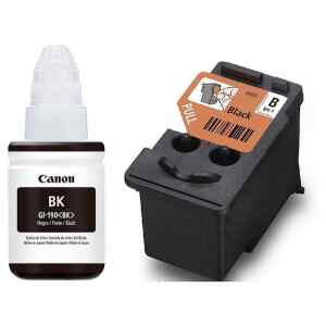 Canon – Cartucho de tinta – Negro + Botella de tinta negra