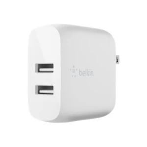 Belkin – Cargador de pared – 24 vatios – 4.8 A – 2 conectores de salida (2 x USB) – en el cable: USB-C