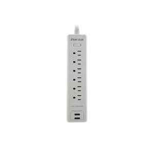 Forza – Surge protector – AC 110/220 V – 6 Tomas de Corriente – NEMA 2USB 5ft WH