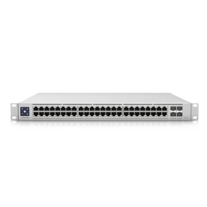 Ubiquiti UniFi Switch USW-Enterprise-48-PoE – Conmutador – L3 – Gestionado – 48 x 100/1000/2.5G (PoE+) + 4 x 1 Gigabit / 10 Gigabit SFP+ (enlace ascendente) – montaje en rack – PoE+ (720 W)