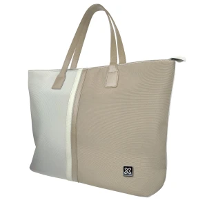 Klip Xtreme – Notebook carrying case and handbag – 15.6″ – 1200D polyester – Beige/White – Ladies Bag
