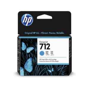 HP 712 – 29 ml – cián – original – DesignJet – cartucho de tinta – para DesignJet Studio, T210, T230, T250, T630, T650