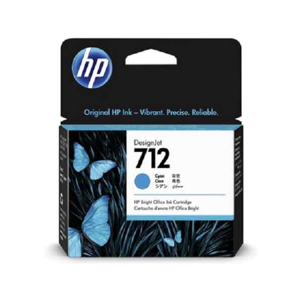 HP 712 – 29 ml – cián – original – DesignJet – cartucho de tinta – para DesignJet Studio, T210, T230, T250, T630, T650