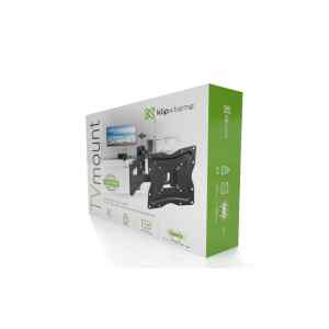 Klip Xtreme KPM-875 – Kit de montaje (placa de contacto, soporte para montaje en pared, brazo oscilante doble) – para pantalla plana – acero con recubrimiento en polvo – negro – tamaño de pantalla: 13″-46″ – interfaz de montaje: hasta 400 x 400 mm – se puede instalar en la pared