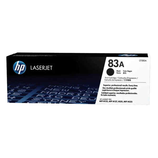 HP 83A – Negro – original – LaserJet – cartucho de tóner (CF283A) – para LaserJet Pro M201, M202, MFP M125, MFP M127, MFP M225