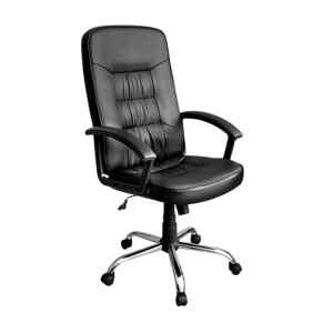 Xtech Calabria – Silla – ejecutivo – reposabrazos – inclinación – giratorio – plástico, metal, PVC, espuma, cuero sintético, contrachapado – negro
