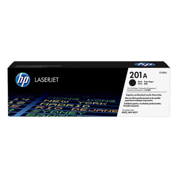 HP 201A – Negro – original – LaserJet – cartucho de tóner (CF400A) – para Color LaserJet Pro M252dn, M252dw, M252n, MFP M274n, MFP M277c6, MFP M277dw, MFP M277n