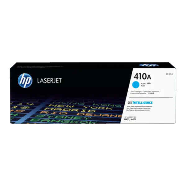 HP 410A – Cián  – original – LaserJet – cartucho de tóner ( CF411A ) – para Color LaserJet Pro M452dn, M452dw, M452nw, MFP M477fdn, MFP M477fdw, MFP M477fnw