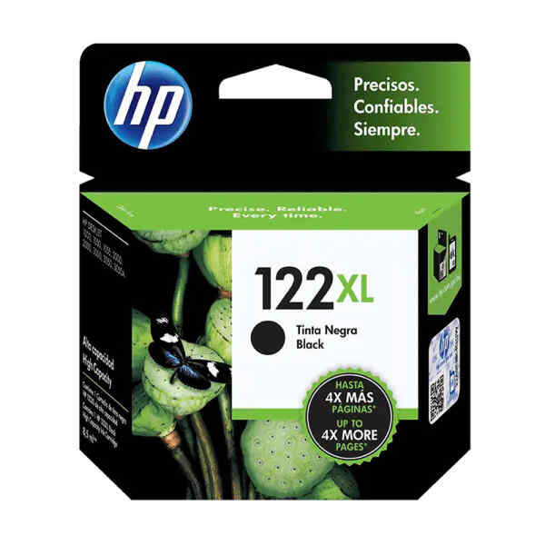 HP 122XL – 8 ml – Alto rendimiento – negro – original – cartucho de tinta – para Deskjet 1010, 10XX J410, 15XX, 2050 J510, 2050A J510, 2054A J510, 25XX, Envy 45XX