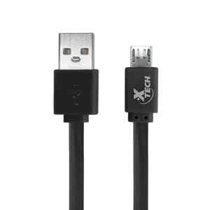 Xtech XTG-231 – Cable USB – USB (M) a Micro-USB tipo B (M) – USB 2.0 – 5 V – 2.4 A – 1 m – plano – negro, blanco, azul, verde, naranja (paquete de 10)