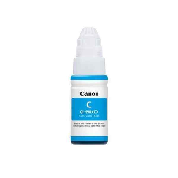 Canon GI 190 C – 70 ml – cián – original – recarga de tinta – para Maxx Tinta G3102; MegaTank G2110, G3111; PIXMA G-1110, G2100, G2110, G3110, G4100, G4110