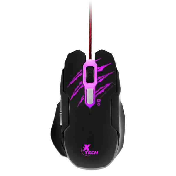 Mouse para Gaming Xtech XTM-610 Lethal Haze – Resolución ajustable de hasta 3200 ppp – Luces LED de 4 colores – Cable sin enredos – para juegos 3D de 6 botones – Sensor: Óptico – Botones: 6 – Iluminado: Sí – Longitud del cable: 5,2 pies, trenzado Mouse para Gaming Xtech XTM-610 Lethal Haze – Resolución ajustable de hasta 3200 ppp – Luces LED de 4 colores – Cable sin enredos – para juegos 3D de 6 botones – Sensor: Óptico – Botones: 6 – Iluminado: Sí – Longitud del cable: 5,2 pies, trenzado