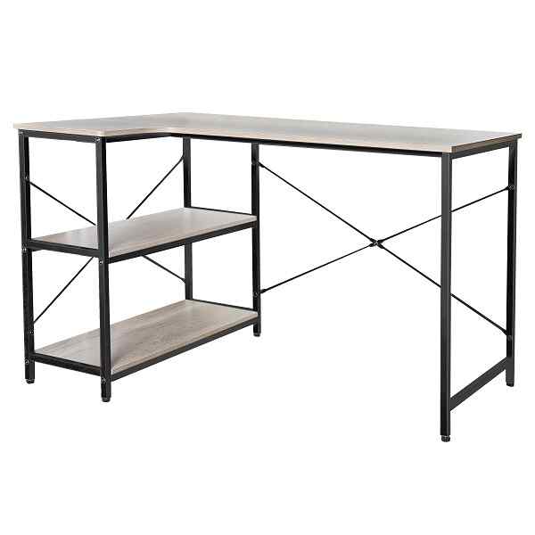 Xtech – Escritorio para ordenador – con forma de L – roble oscuro