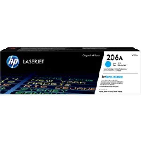 HP 206A – Cián – original – LaserJet – cartucho de tóner (W2111A) – para Color LaserJet Pro M255dw, M255nw, MFP M282nw, MFP M283cdw, MFP M283fdn, MFP M283fdw