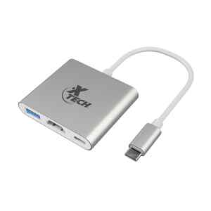 Xtech – Video adapter – USB Type C – HDMI (f) Type C(f) USB 3.0(f) – 3 in one XTC-565