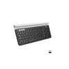Logitech – Keyboard – Wireless – Spanish – 2.4 GHz / Bluetooth – Ergonomic Design – Black (keyboard) / Black and white