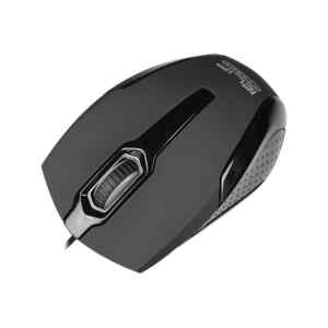 Klip Xtreme KMO-120BK – Ratón – diestro y zurdo – óptico – 3 botones – cableado – USB – negro