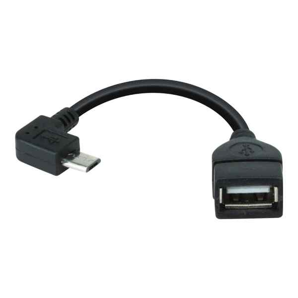Xtech XTC360 – Adaptador para cable de datos – USB hembra a Micro-USB tipo B macho – 13.5 cm – conector en ángulo