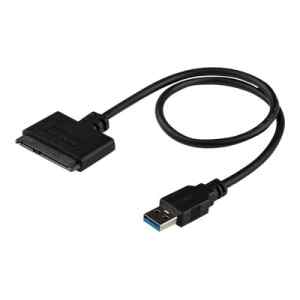 StarTech.com Cable Adaptador USB 3.0 con UASP a SATA III para Disco Duro de 2,5″ – Cable Conversor para HDD SSD – Controlador de almacenamiento – 2.5″ – SATA 6Gb/s – USB 3.0