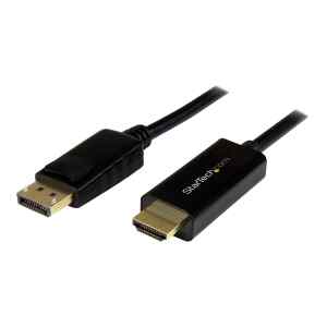 StarTech.com Cable Conversor DisplayPort a HDMI de 1m – Color Negro – Ultra HD 4K – Cable adaptador – DisplayPort macho a HDMI macho – 1 m – negro – compatibilidad con 4K – para P/N: TB3DK2DPPD, TB3DK2DPPDUE, TB3DK2DPW, TB3DK2DPWUE, TB3DKDPMAW, TB3DKDPMAWUE