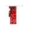 StarTech.com Adaptador PCI Express 3.0 x4 a M.2 para SSD – NGFF AHCI o NVMe – Adaptador de interfaz – M.2 – Expansion Slot to M.2 – M.2 Card – PCIe x4 – rojo – para P/N: BNDTB10GI, BNDTB210GSFP, BNDTB310GNDP, BNDTB410GSFP, BNDTB4M2E1, BNDTBUSB3142