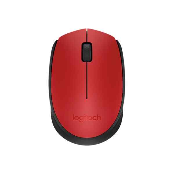 Logitech M170 – Ratón – diestro y zurdo – inalámbrico – 2.4 GHz – receptor inalámbrico USB – rojo