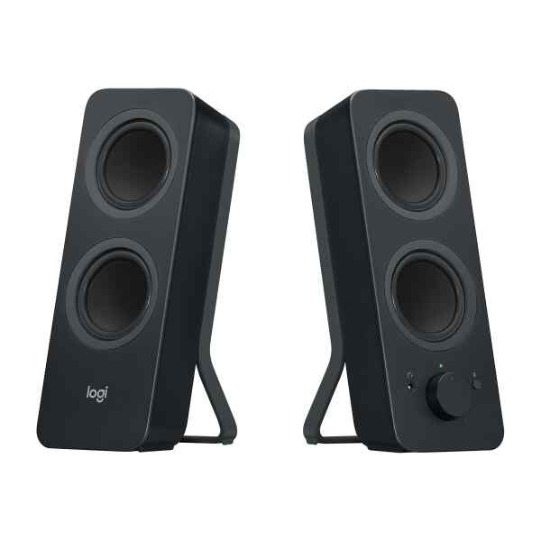 Logitech Z207 Bluetooth Computer Speakers – Altavoces – para PC – canal 2.0 – inalámbrico – Bluetooth – 5 vatios (Total) – negro