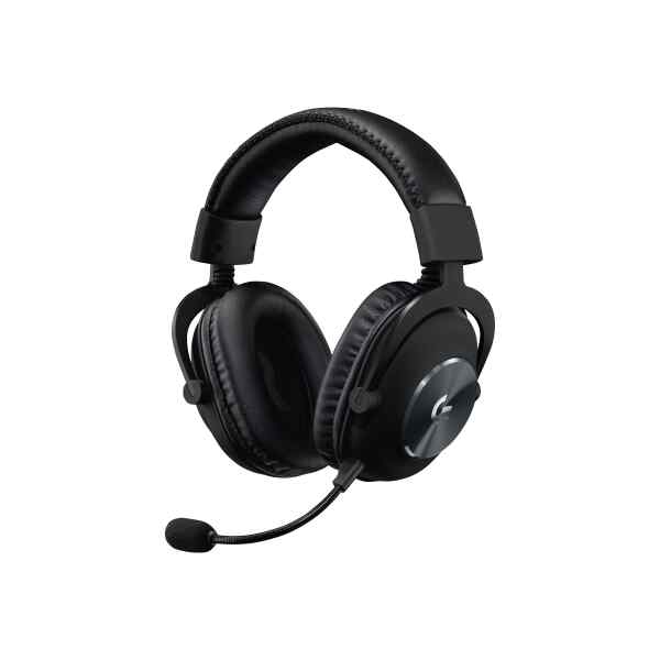 Logitech G Pro X with Blue VO!CE Technology – Auricular – tamaño completo – cableado – conector de 3,5 mm – aislamiento de ruido – negro