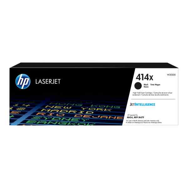 HP 414X – Alto rendimiento – negro – original – LaserJet – cartucho de tóner (W2020X) – para Color LaserJet Pro M454, MFP M479