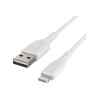 Belkin BOOST CHARGE – Cable Lightning – Lightning macho a USB macho – 3 m – blanco