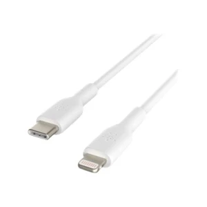 Belkin BOOST CHARGE – Cable Lightning – 24 pin USB-C macho a Lightning macho – 1 m – blanco – suministro de potencia USB (18W) – para Apple iPad/iPhone/iPod (Lightning)