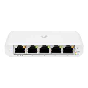 Ubiquiti UniFi Switch USW Flex Mini – Conmutador – inteligente – 4 x 10/100/1000 + 1 x 10/100/1000 (PoE+) – sobremesa – PoE+