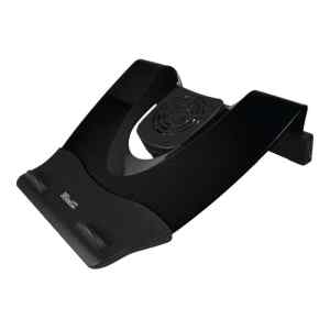 Klip Xtreme KNS-110B Notebook Stand / Cooling Station – Soporte para ordenador portátil – con concentrador USB de 4 puertos, ventilador de refrigeración – 17″ – negro