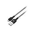 Xtech – USB cable – 4 pin USB Type A – 5 pin Micro-USB Type B – 1.8 m – Black & white – Braided XTC-366