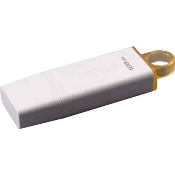 Memoria USB flash drive, 128 GB, USB 3.0, Plastic White-Yellow | Kingston