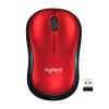 Logitech M185 – Ratón – diestro y zurdo – óptico – inalámbrico – 2.4 GHz – receptor inalámbrico USB – rojo