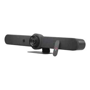 Logitech Rally Bar – Dispositivo de vídeoconferencia – Certificado por Zoom, Certificado para Equipos de Microsoft – grafito