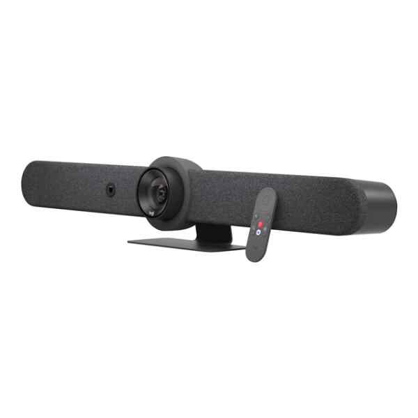 Logitech Rally Bar – Dispositivo de vídeoconferencia – Certificado por Zoom, Certificado para Equipos de Microsoft – grafito
