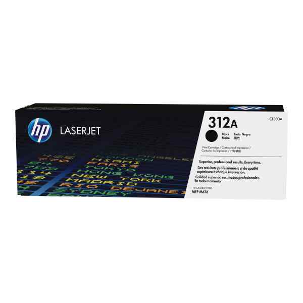 HP 312A – Negro – original – LaserJet – cartucho de tóner (CF380A) – para Color LaserJet Pro MFP M476dn, MFP M476dw, MFP M476nw
